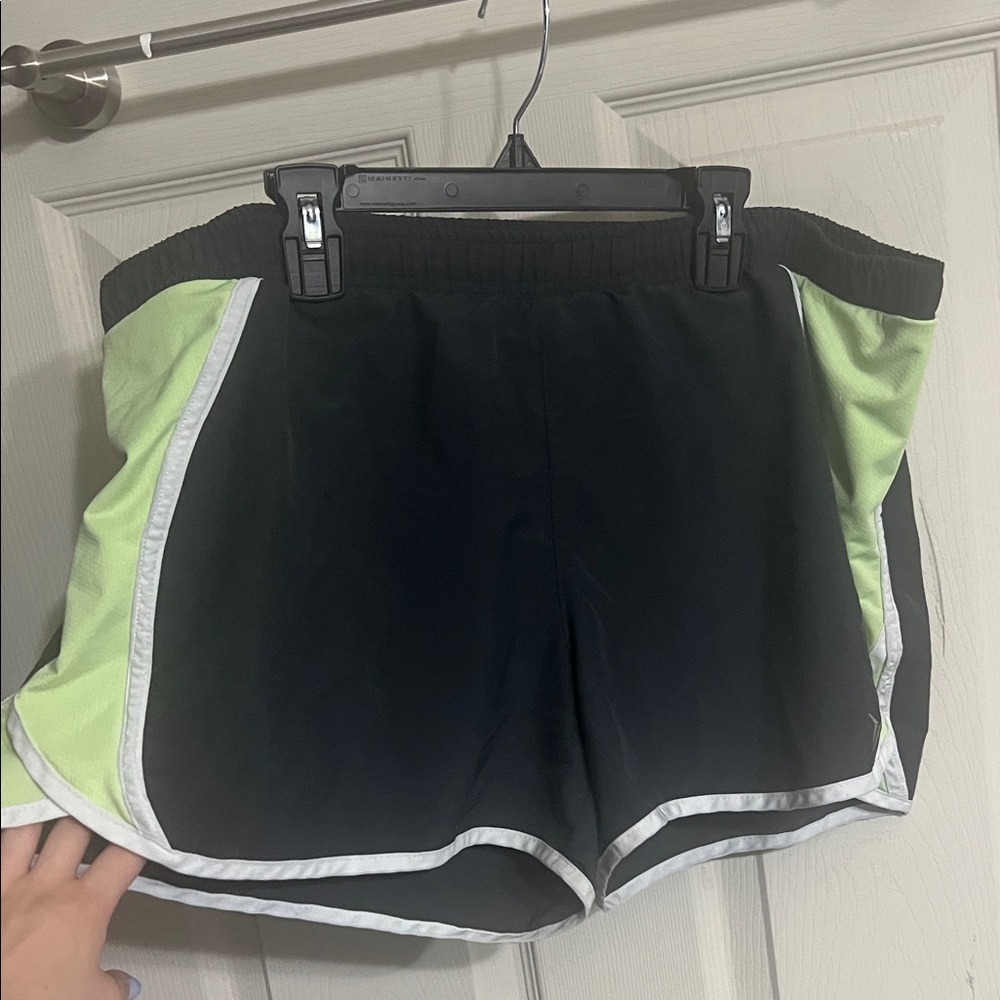 Old Navy Black and Lime Athletic Shorts